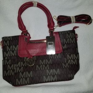 MKF Red & Black Satchel